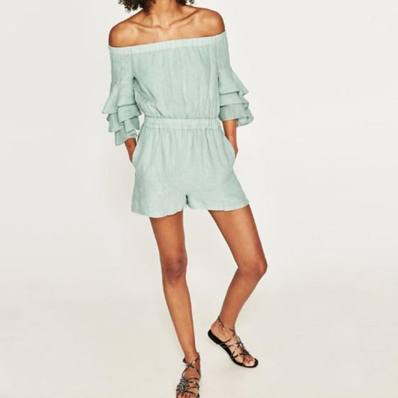 Mint Green Romper/Jumpsuit - Picture 1 of 5